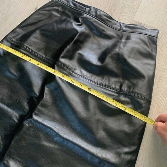 Wilson Maxima Skirt Black Leather‎ high waisted Classic Bikercore Size 6 pencil - Picture 10 of 12